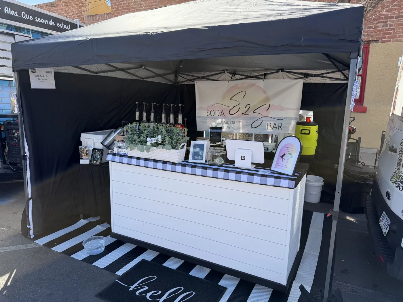 The S2S Soda Bar booth at the Friends of PACC Festival
